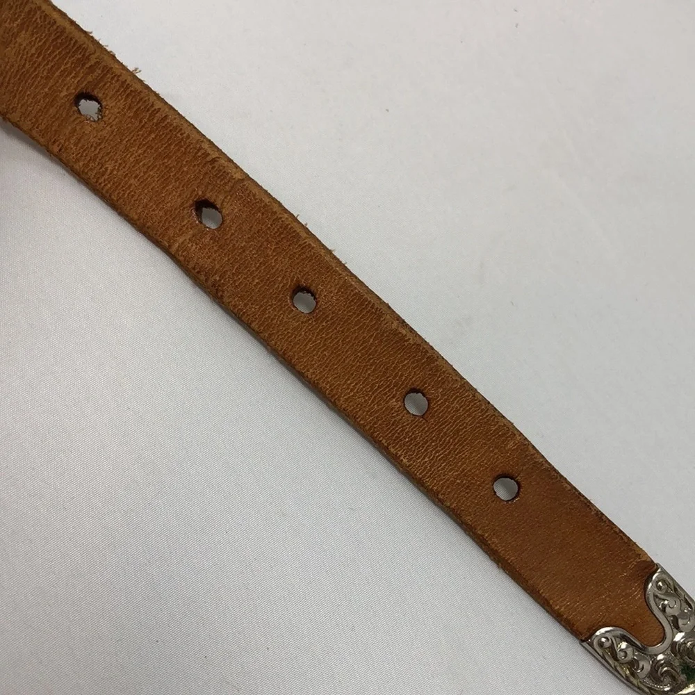 Handcrafted Belt Western Rodeo Tooled Brown Leather